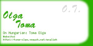 olga toma business card